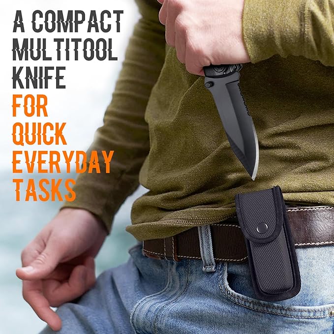Gifts for Men Him Dad, Pocket Multitool Knife, Christmas Stocking Stuffers for Men, Anniversary Birthday Gifts for Husband, Boyfriend, Guy, Groomsmen, Fathers Day, Gadget for Hiking, Camping, Outdoor
