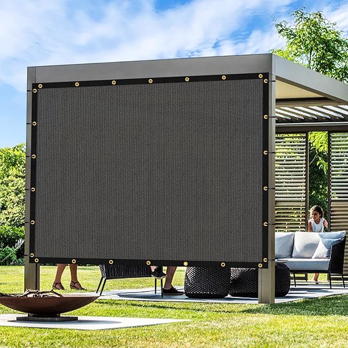 Artpuch Outdoor Pergola Shade Cover 13x17 FT Sun Shade Cloth with Grommets Dark Grey 90% UV Protection Canopy Patio Privacy Screen (Customized Available)