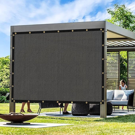Artpuch Outdoor Pergola Shade Cover 10x17 FT Sun Shade Cloth with Grommets Dark Grey 90% UV Protection Canopy Patio Privacy Screen (Customized Available)