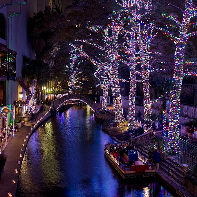 Multicolored Solar String Lights Outdoor Waterproof, 2-Pack Each 72FT 200LED Solar LED Fairy Lights Copper Wire 8 Modes Solar Twinkle Light for Garden Xmas Tree Party Wedding Decorations