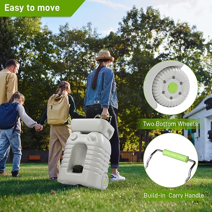 VINGLI 45L Upgraded Portable Sink| Rolling Hand Wash Basin Stand with Towel Holder & Soap Dispenser & Wheels, Perfect for Garden/Camping/Outdoor Events/Gatherings/Worksite/RV/Indoor