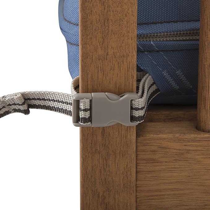 Classic Accessories Ravenna Water-Resistant 19 x 19 x 3 Inch Patio Seat Cushion, Empire Blue, Chair Seat Cushion