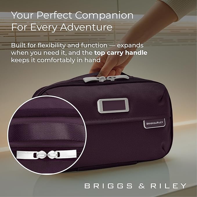 Briggs & Riley Toiletry Kit - Travel Bags for Women & Men, Organizer for Vacation, Dopp Kit for Bathroom Accessories, Makeup, & Skincare