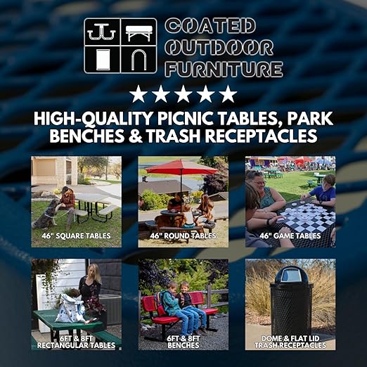 RFT-P-BRW Heavy Duty Round Trash Receptacle with Flat Top, Liner Included, 32 Gallon, Brown, Made in America