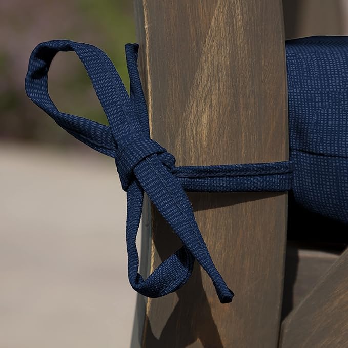 Arden Indoor/Outdoor Seat or Rocking Chair Cushion, 19 x 18, Water Repellent, Rain Proof, Fade Resistant Cushion for Rocking or Dining Chairs Sapphire Blue Leala