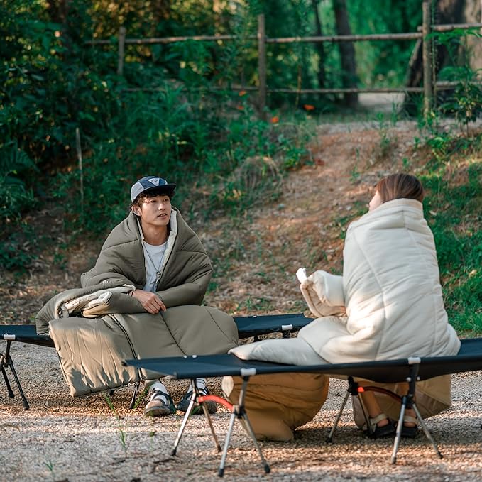 Naturehike Camping Sleeping Bag, Spliceable Double Sleeping Bag for Adults&Kids, Cold&Warm Weather, Lightweight, Waterproof, Sleep Bag, LD150 Black