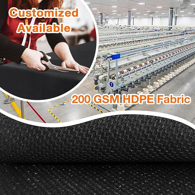 Artpuch Outdoor Pergola Shade Cover 12x16 FT Sun Shade Cloth with Grommets Black 90% UV Protection Canopy Patio Privacy Screen (Customized Available)