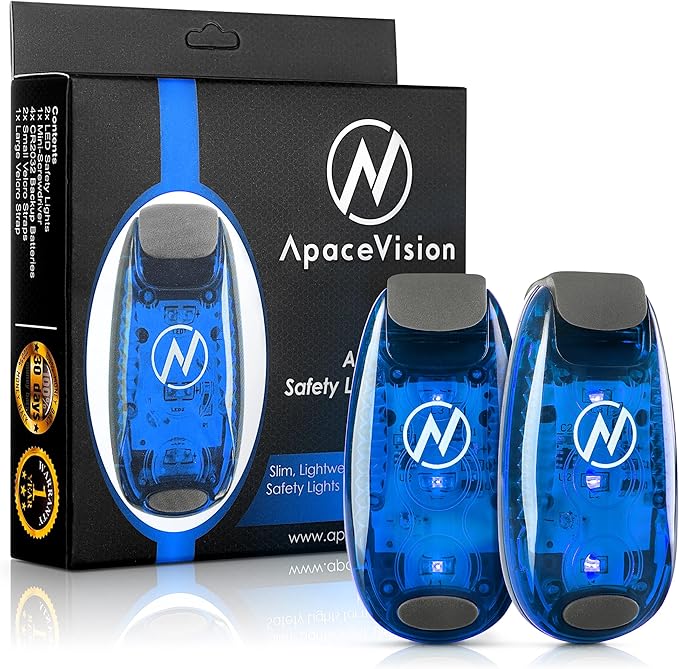 LED Safety Light (2 Pack) - Clip On Strobe/Running Lights for Runners, Dog, Bike, Walking, Boat, Kayak, Stroller and More - High Visibility Accessories for Your Reflective Gear, Bicycle