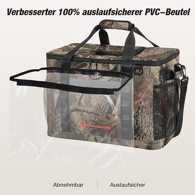 Insulated Cooler Bag 48/75 Cans, Soft Sided Portable Lunch Bag Coolers w/Zippered Top, Leak Proof PVC Interlayer, 5-Layer Insulation Large Ice Chest Bag for Travel, Camping, Beach, Picnic