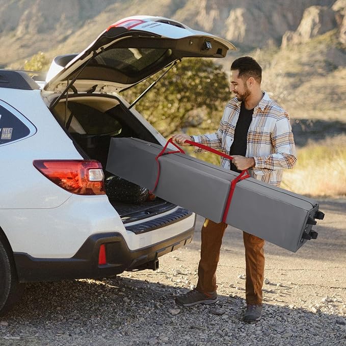 Cuddly Nest Wheeled Canopy Bag Replacement for 10x10ft Pop Up Canopy Tent-Rolling Carry Storage Bag with Sturdy Handles/Buckle Strap and Pocket