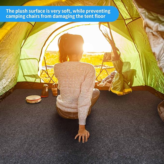 Camping Tent Carpet Mat,Waterproof Inside/Outside Tent Rug,Protective Waterproof Liner Keeps You Warm & Dry, Outdoor Camping Floor Rug Accessory,Soft & Comfortable, Trimmable Material