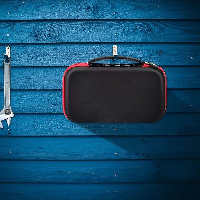 Battery Organizer Storage Holder Case Box for 69+ Batteries AA AAA C Cell 9V 3V Lithium - No Tester Included (Red)