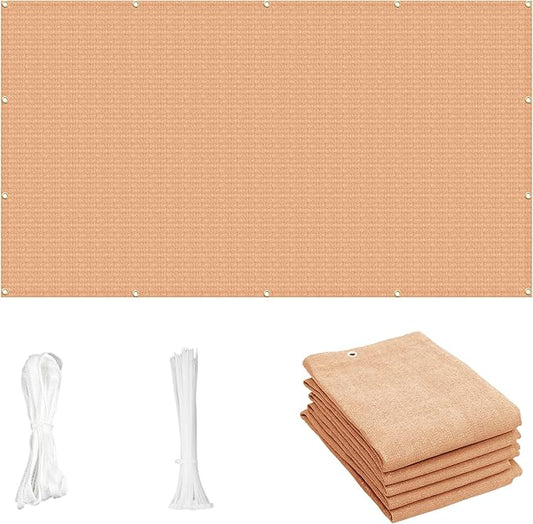 Cool Area Sun Shade Cloth with Grommets 11×17 FT Shade Panel Shade Tarp Screen Fabic for Outdoor Patio Pergola Cover Deck Garden, Peach Fuzz (Customized)