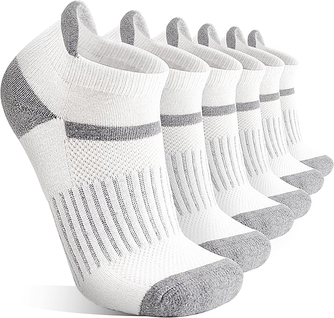 6 Pairs Merino Wool Ankle Running Hiking Socks Compression Support Breathable Thick Cushion No Show Socks for Women Men