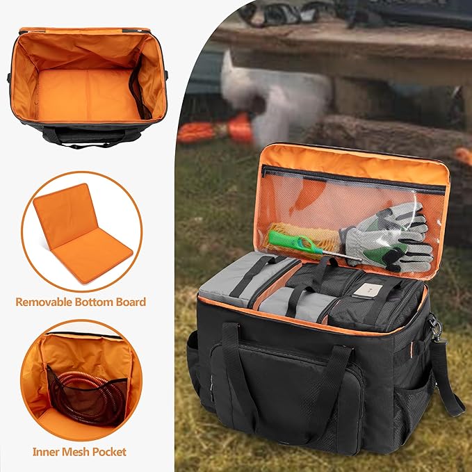 Camping Organizers and Storage, 4 Pcs Camping Packing Cubes with Carrying Bag for Easy Storage and Transport, 5-in-one Tactical Bag with Hard Bottom, Patented Design