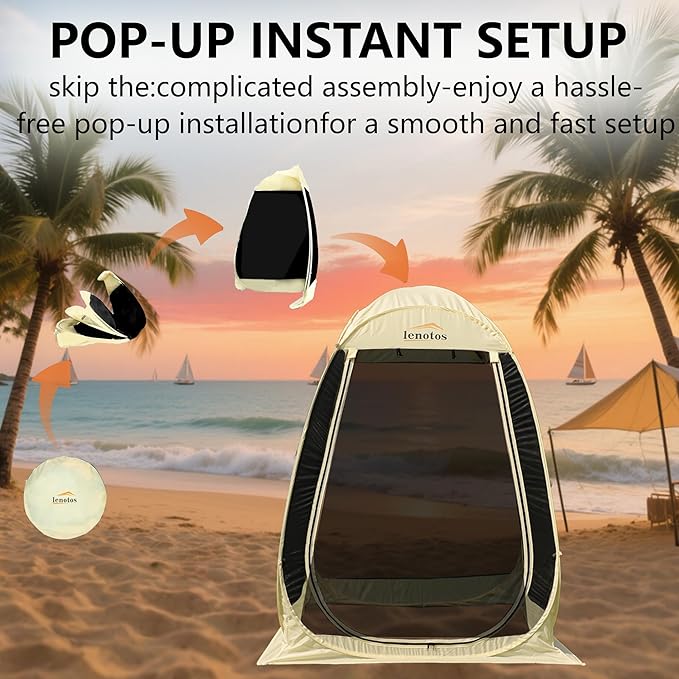Pop Up Screen House, 6'x6' Outdoor Screen Tent for Camping, Screened Gazebo with Mosquito Netting, Carry Bag