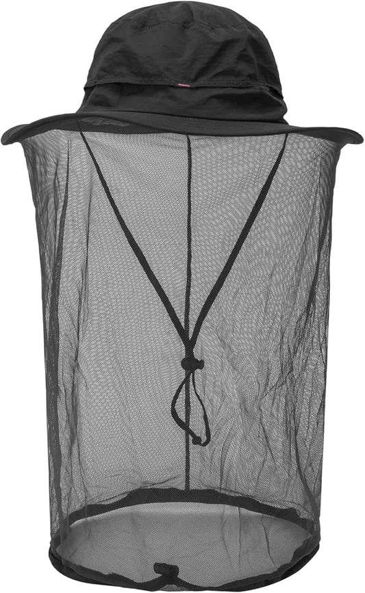 Fishing Hat Sun Protection Hat Mosquito Head Net for Outdoors Bucket Hat with Hidden Net Mesh