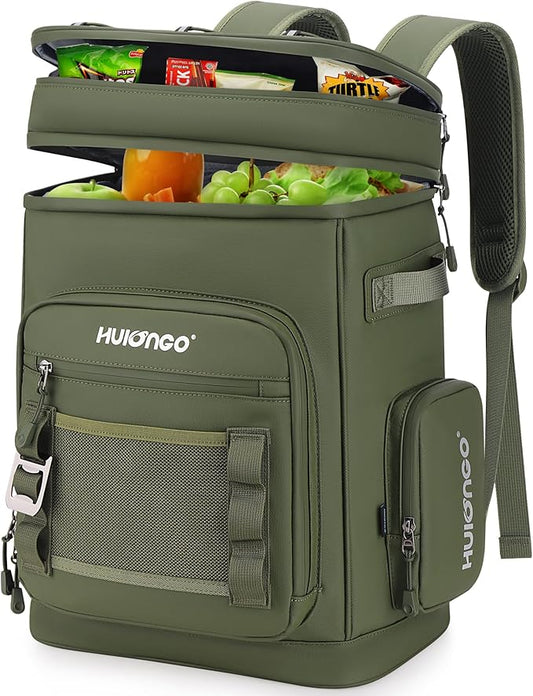 Large Waterproof Insulated Cooler Backpack for Men & Women, Leak Proof Cooler Backpack for Camping, Beach, Fishing, Picnic, Travel, Outdoor, 30L, 48Cans