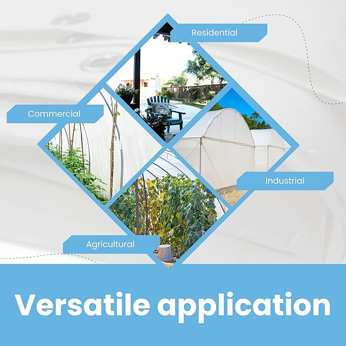 24mil Clear PVC Vinyl Heavy Duty Tarp Enclosure Panel - True Size, UV Protection, Tear Resistant, Waterproof Tarp with Arctic Flexibility 6x12