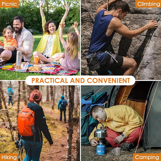 TOMSHOO Titanium Pot with Lid - Camping Mug with Foldable Handle for Hiking, Travelling, Backpacking