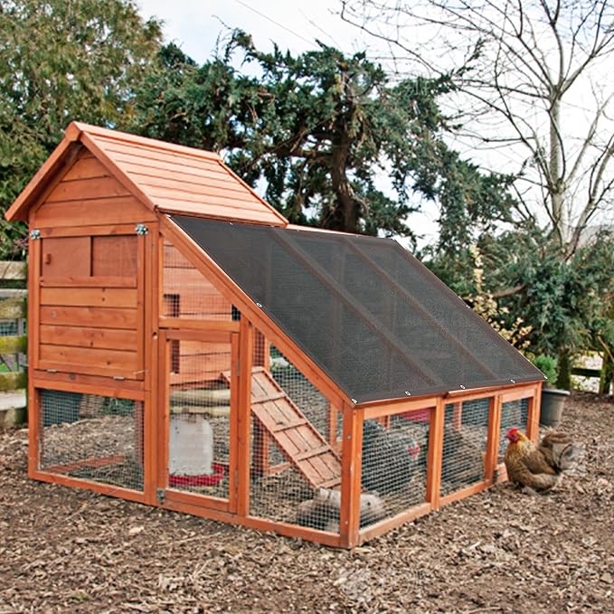 winemana 70% Black Shade Cloth, 6.6 x 16 FT Durable Mesh Tarp with Grommets, Resistant Garden Sun Shade Netting with Taped Edge for Plant Cover, Greenhouse, Patio, Tomatoes, Chicken Coop, Barn Kennel