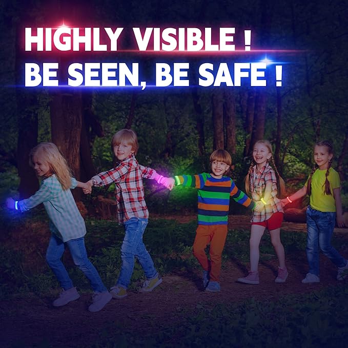 8 PCS LED Glow Bracelets, Light Up Wristbands - Halloween Glow in The Dark Party Bracelets Favors Supplies for Christmas, Concerts, Festivals, Game Prizes, Sports, Rave Accessories（Orange）