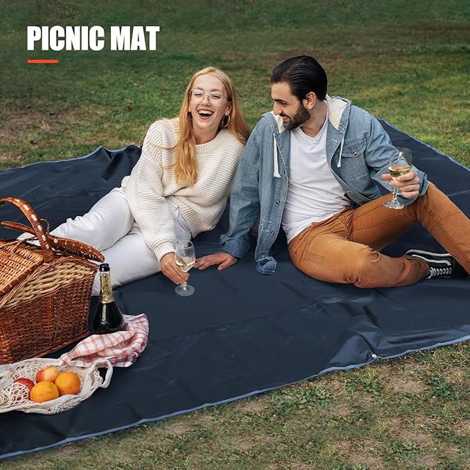 REDCAMP Ultralight Tent Footprint for 8-10 Person Tent, Multifunctional Waterproof Camping Tent Tarp for Camping, Hiking and Survival Gear, Lightweight, 95"x95"