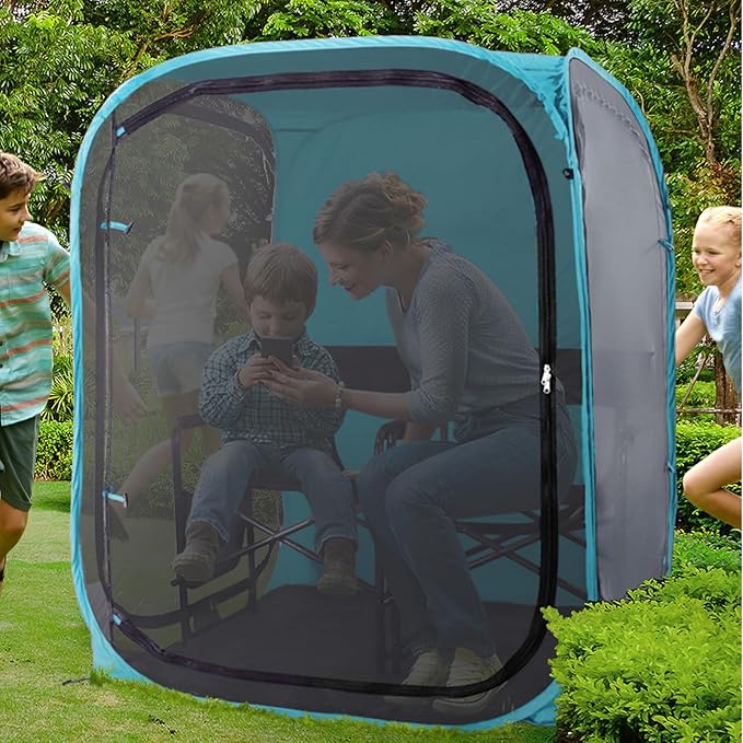WeatherPod® The Original Shark Tank MyPod??Mesh 1-2 Person Pop-Up Screen Pod - Keeps Out Bugs, Mosquitos, and Harmful UV Rays - UPF 50 for Maximum Protection from The Sun