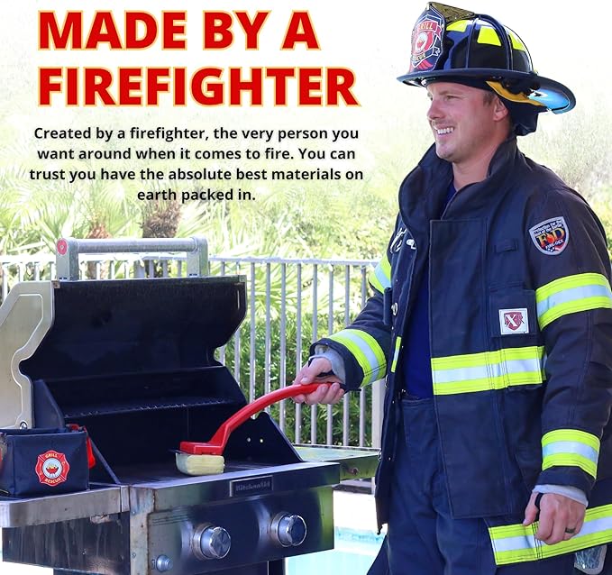 Grill Rescue BBQ Replaceable Scraper Cleaning Head, Bristle Free - Durable and Unique Scraper Tools for Cast Iron or Stainless-Steel Grates, Barbecue Cleaner (Grill Grate Brush with Scraper)