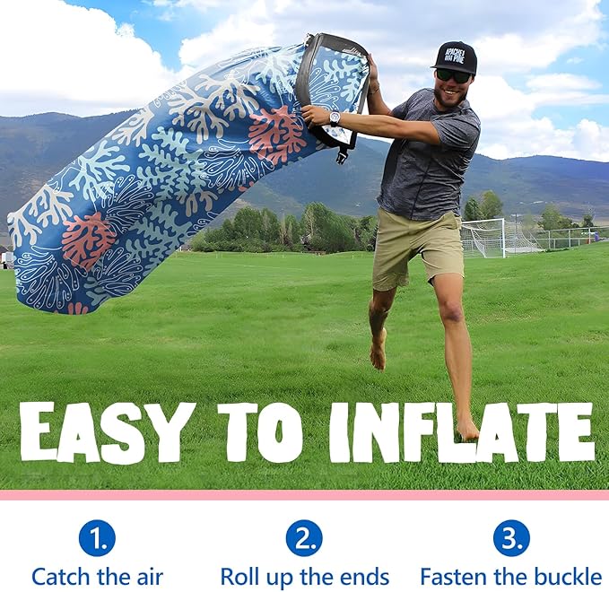 AlphaBeing Inflatable Lounger Beach Chair Accessories, Air Sofa Hammock Inflatable Couch for Camping Backyard Lakeside with Compression Sacks, Ideal Outdoor Gifts for Adults