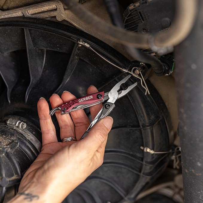 Gerber Gear Dime 12-in-1 Mini EDC Multitool - Needle Nose Pliers, Pocket Knife, Keychain, Bottle Opener - EDC Gear and Equipment - Green