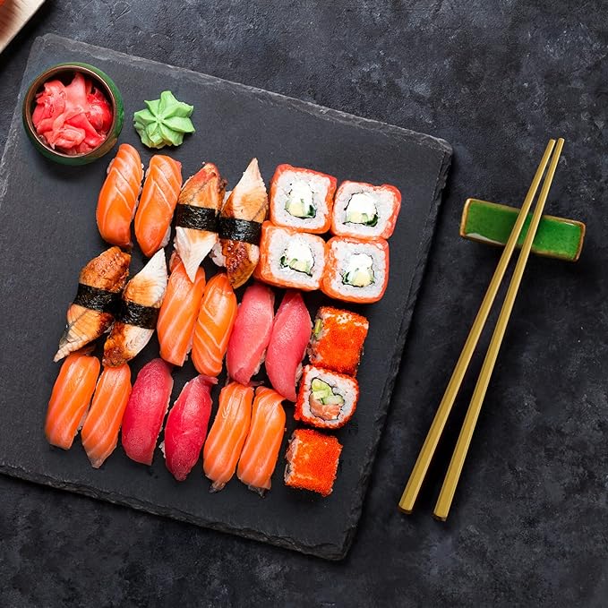 GLAMFIELDS Metal Chopsticks Reusable Chopsticks Dishwasher Safe Multipack Stainless Steel Japanese Style 5 Pairs Lightweight Chop Sticks Gift Set