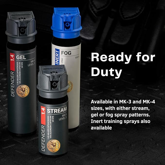 ASP Defender LE Pepper Spray, Self-Defense OC for Law Enforcement Professionals, Professional Grade Personal Defense Equipment, Personal Protection Device, 15-Foot Range