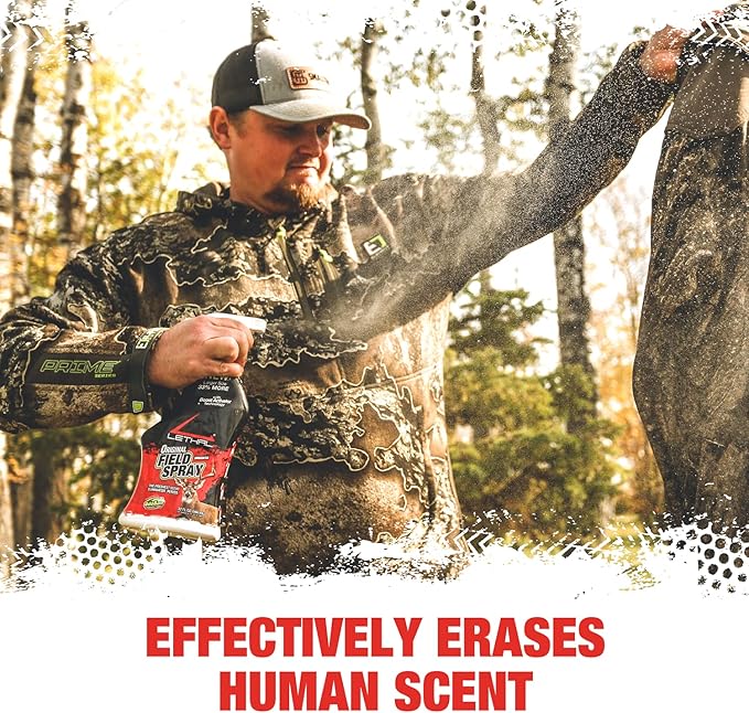Lethal Original Field Spray with Human Scent Eliminating Agent for Hunting Clothes, Gear, and Equipment, Made in The USA, Unscented, 32 Ounce Spray Bottle
