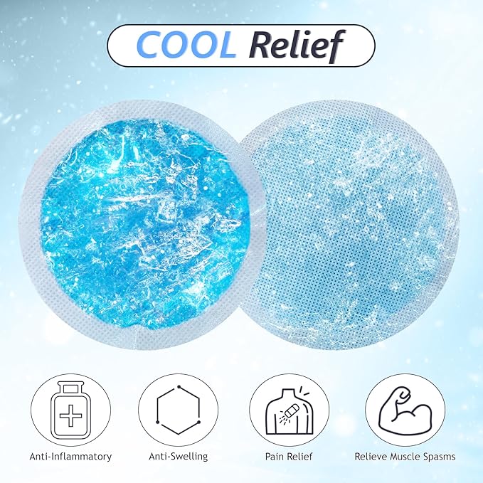 Hot & Cold Gel Packs for Pain Relief 18PCS Reusable Blue Cold Pack Ice Packs with Cloth Backing for Swelling, Bruises, Injuries, Surgery, Toothache (18 Pack)