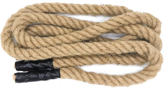 Jute Rope 1 Inch x 10 Ft, IMROPE Natural Jute Rope Twisted 4 Strands for DIY Arts Crafts, Garden, Home Decorating, Hammock