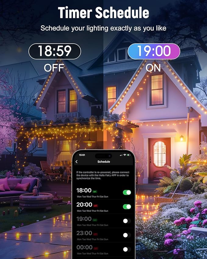 Minetom Fairy Lights Color Changing, 33ft 100 LED USB RGB String Lights with Remote & APP Controlled, Music Sync Fairy Lights for Bedroom, Christmas String Lights for Indoor Decoration