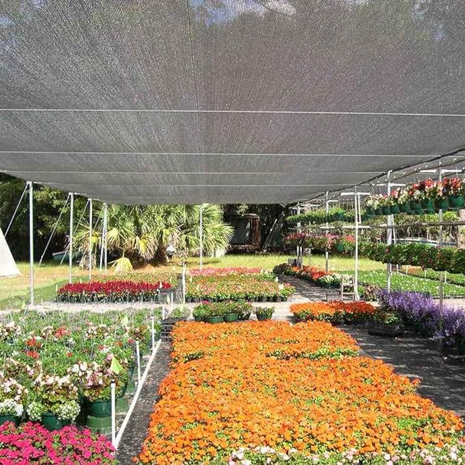 winemana 40% Black Shade Cloth, 10 x 20 FT Durable Mesh Tarp with Grommets, Resistant Garden Sun Shade Netting, Shading Antifreezing for Pergola, Greenhouse, Plants Growing, Chicken Coop