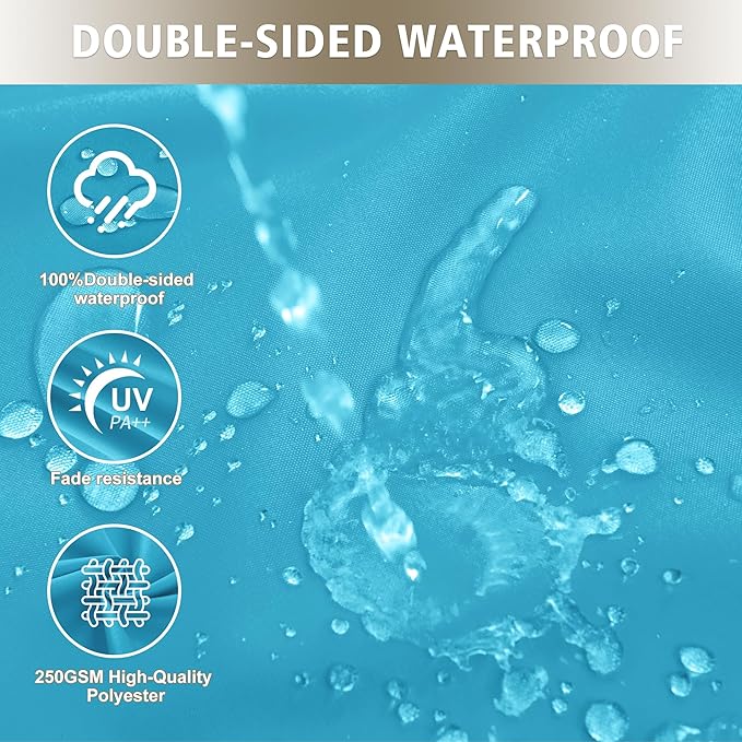 Outdoor Chair Cushions, Waterproof Outdoor Cushions for Patio Furniture w/Fade-Resistant, Removable & Machine-Washable Covers, 19x19 Inch, Ideal for Seat in Gardens/Porch – Set of 1/2/4, Teal