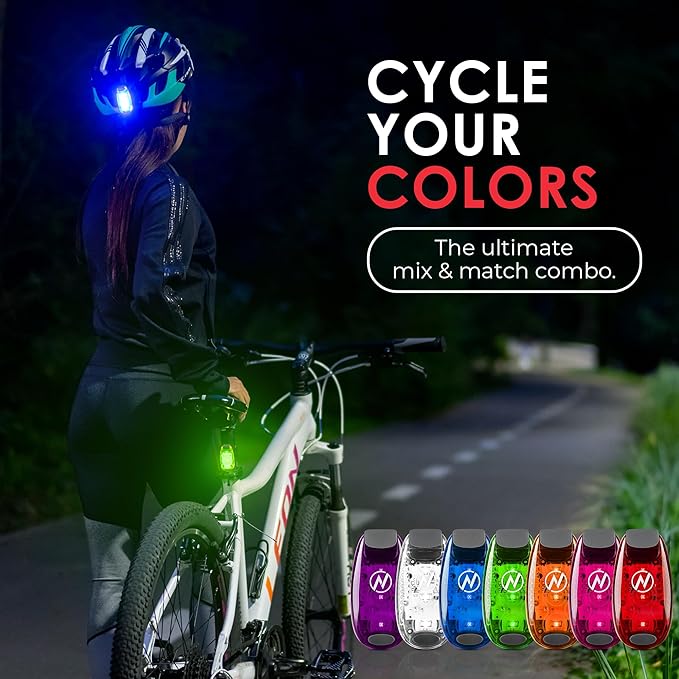 LED Safety Light (2 Pack) - Clip On Strobe/Running Lights for Runners, Dog, Bike, Walking, Boat, Kayak, Stroller and More - High Visibility Accessories for Your Reflective Gear, Bicycle