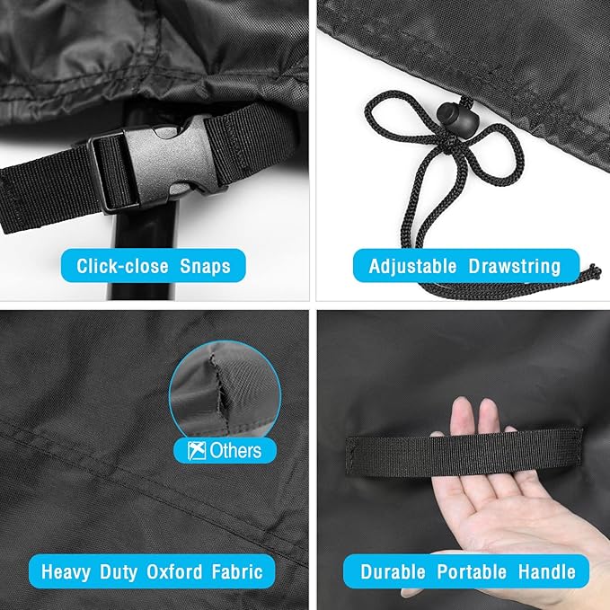 Kingling Patio Furniture Covers - Waterproof Outdoor Table and Chair Covers - Rectangular Large (106" L x 71" W x 35" H)