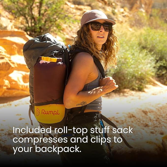 Rumpl Backcountry Puffy Blanket - Packing Comfort Into Uncomfortable Places, 100% Recycled Polyester Insulation, Lightweight, Packable, Water Resistant, 52" x 75", Sea Moss