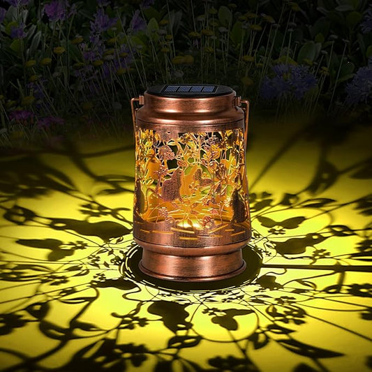 Solar Lanterns Outdoor Waterproof, Cat Garden Decor for Yard Porch Lawn Patio Pathway, Hanging Solar Lights Birthday Gifts for Women Mom Grandma Sister Friend