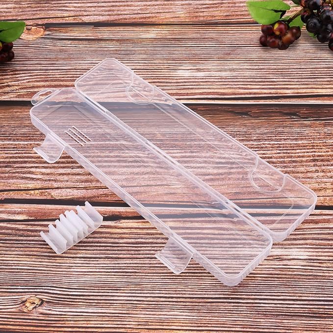 OriGlam Transparent Tableware Storage Case, Portable Flatware Utensil Box, Clear Cutlery Organziers Container for Spoon Fork Chopsticks for Travel Camping Picnic (B)