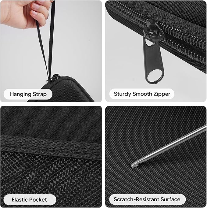 Neck Reading Light with Storage Case:10-80Hrs Eye-Friendly Rechargeable Book Lamp, Knitting Crochet Accessories Sewing Craft Light, Christmas Birthday Gifts for Book Lovers Readers Knitters Crafters