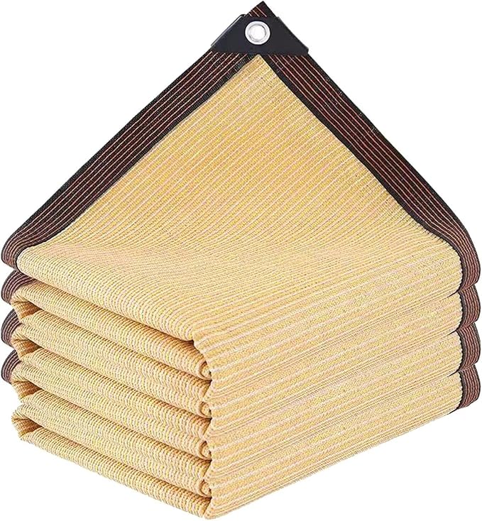 Shade Cloth - Pergola Sun Shade 90% Outdoor Shade Fabric with Grommets for Pergola Cover Patio Gazebo Deck Garden Porch Wheat(8X10FT)