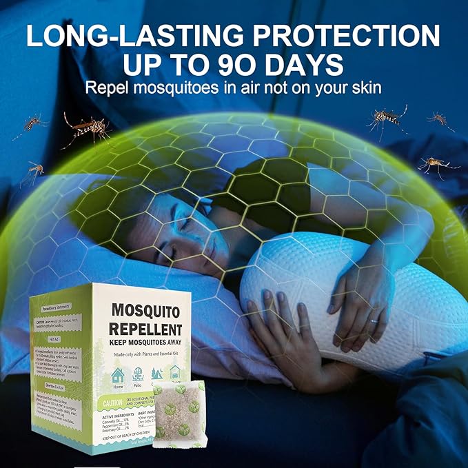 Mosquito Repellent Outdoor Patio - Mosquito Repellent Outdoor Powerful Indoor & Outdoor Protection - Mosquito Deterrent for Yard Camping 12 Pack, Green