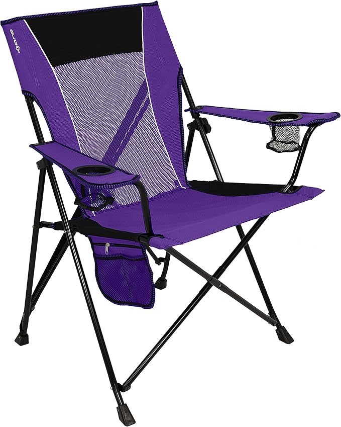 Kijaro Dual Lock Portable Camping Chairs - Enjoy the Outdoors with a Versatile Folding Chair, Sports Chair, Outdoor Chair & Lawn Chair - Dual Lock Feature Locks Position – Kawachi Purple