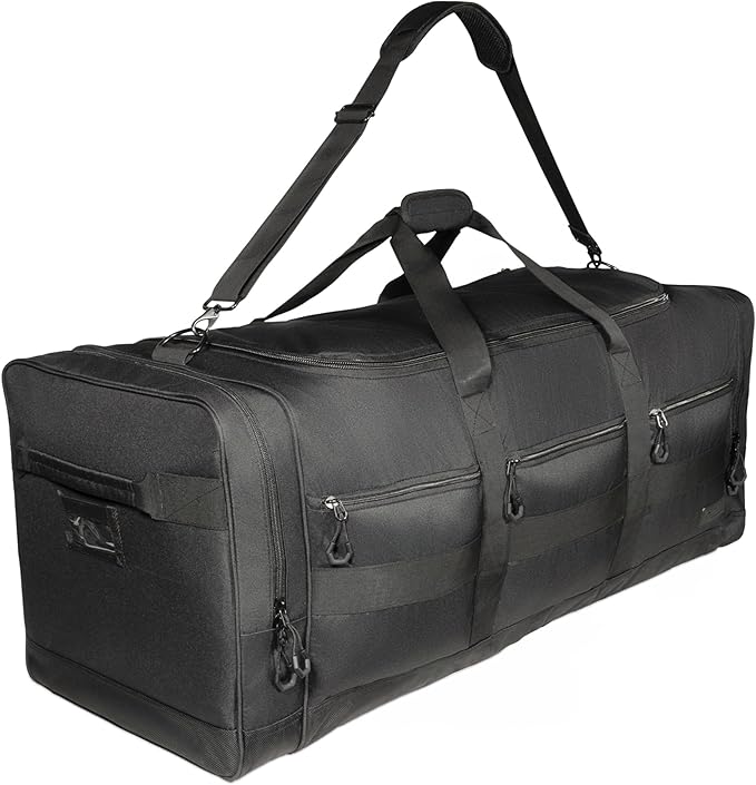 Fitdom 140L 38" Heavy Duty Extra Large Sports Equipment Duffle Bag with Upgrade Zipper, Durable & Water Resistant. Perfect for Travel Storage Football Hockey Baseball Basketball Team Coaches & More