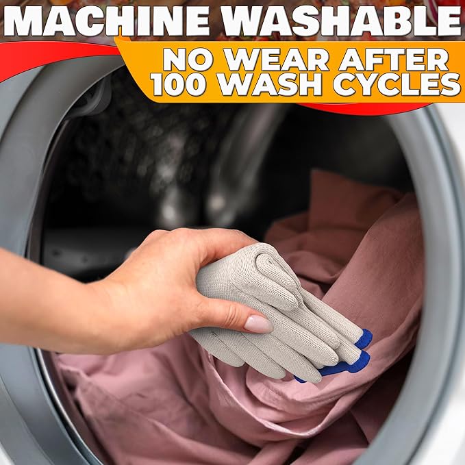 Heat Resistant Gloves - BBQ Gloves Heat Resistant Cooking Oven Gloves with Fingers Grill Glove Oven Mitts 480 to 932°F Grilling Gloves - Grill Gloves for Outdoor Grill Gloves for Hot Food Handling